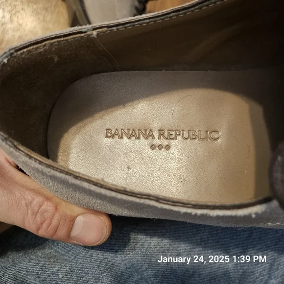 Banana republic mens shoes size 10 greyish, mushroom - Picture 5 of 6